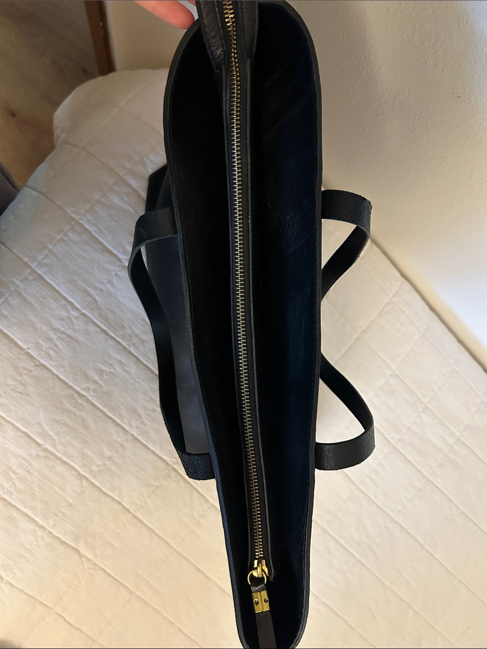 Madewell Transport Tote • Black • Zipper Top - Picture 5 of 11